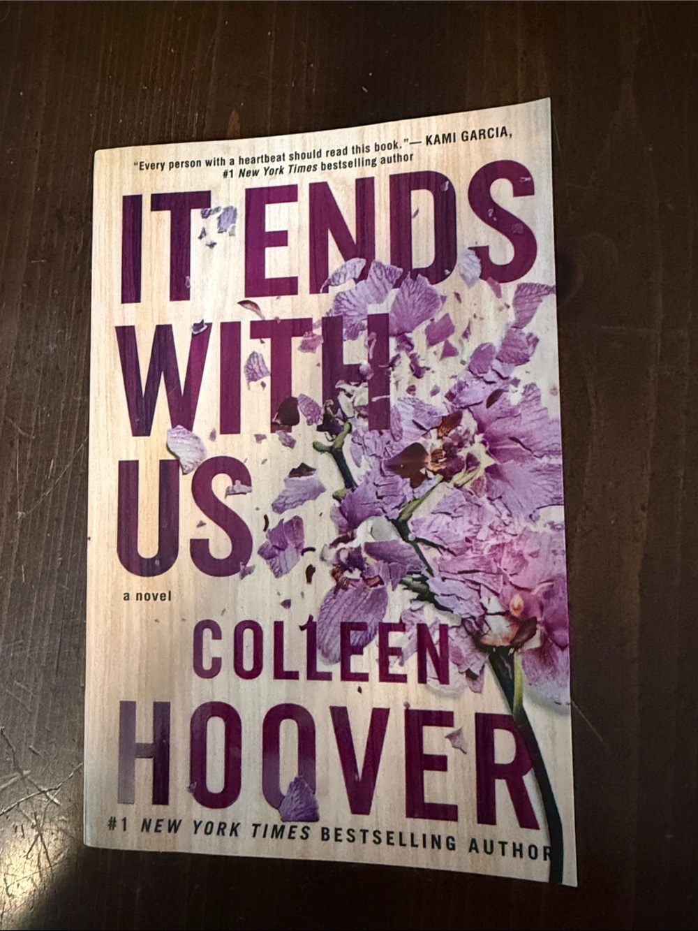 It Ends With Us Decorative Coffee Table Book - Purple Floral Cover
